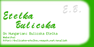 etelka bulicska business card